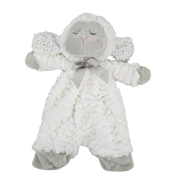 Baby Ganz Sleepy Sheep Flat-A-Pat 16” White Security Cuddle Blanket Lamb Lovey - Picture 9 of 12